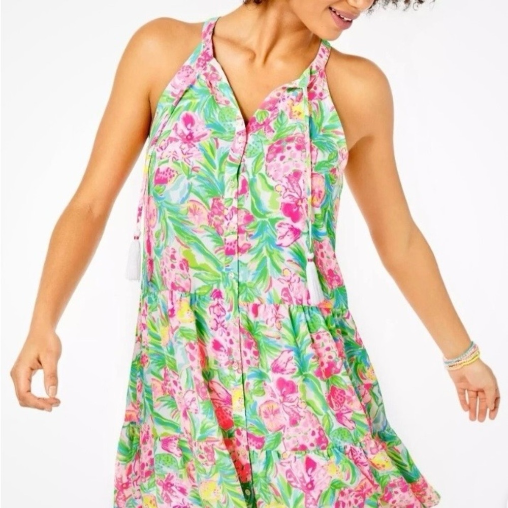 Lilly Pulitzer Carolane Lileeze Halter Swing Dress Size XXS